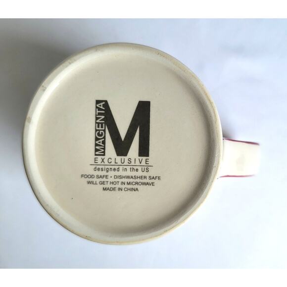 Magenta Exclusive Mistle Toe Holiday Coffee Mug Cup - Picture 7 of 8